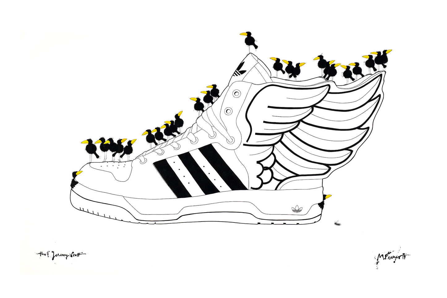 Sneaker Raven Wings